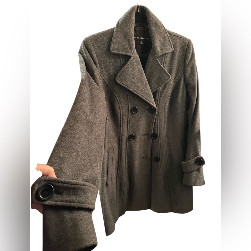 Gray Pea Coat Marc New York Size 8